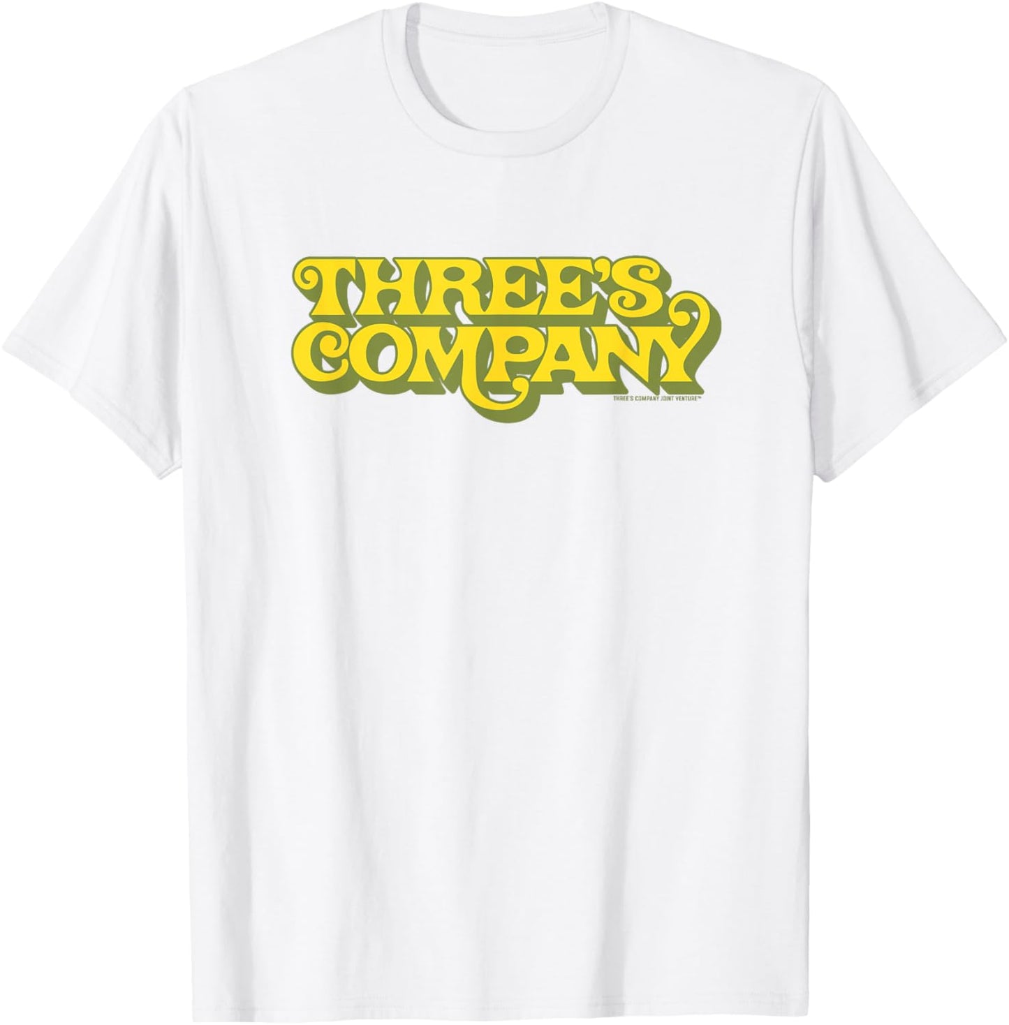 Three's Company Retro Three's Company Show Logo T-Shirt - T-Shirt | White