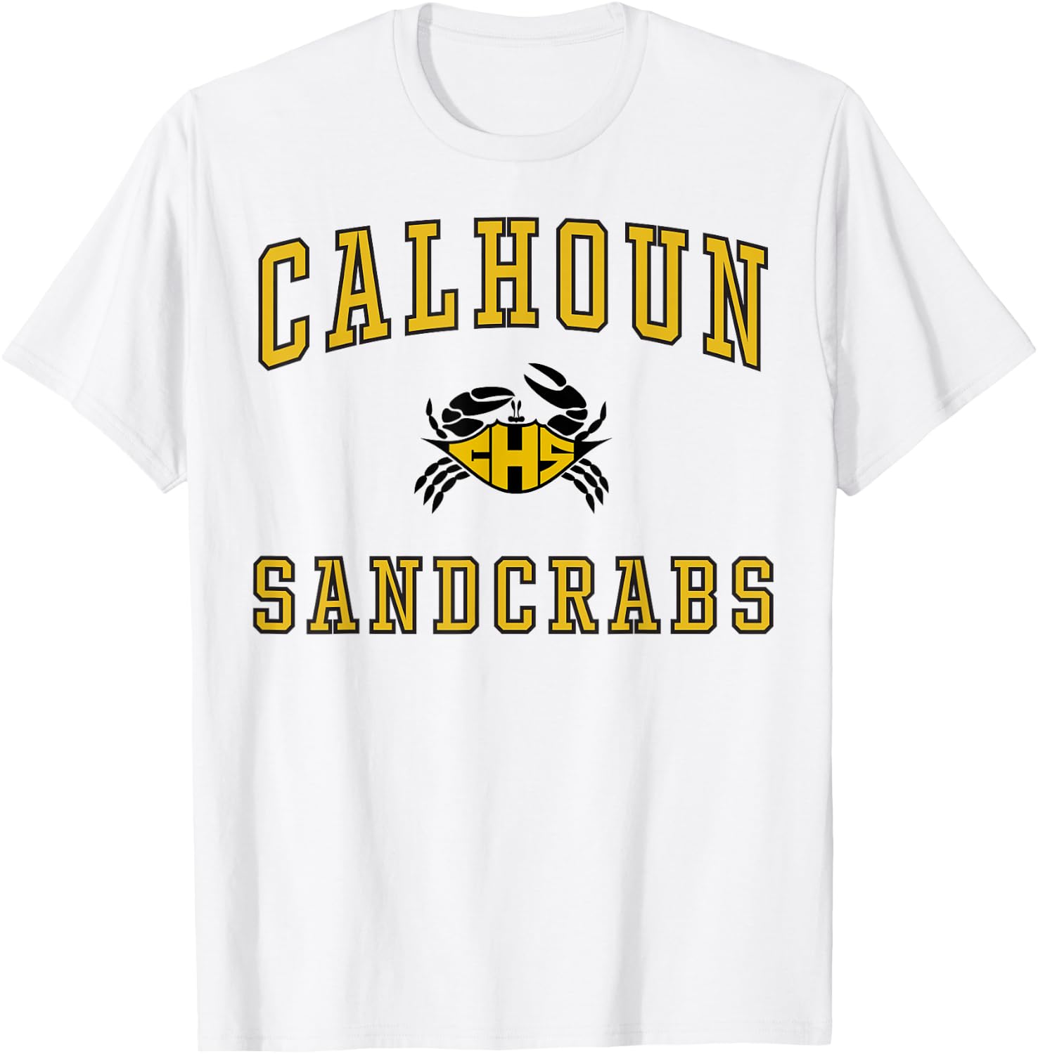 Calhoun High School Sandcrabs C1 T-Shirt - T-Shirt | White