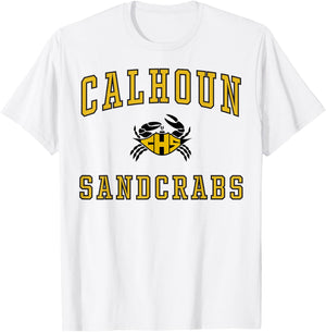 Calhoun High School Sandcrabs C1 T-Shirt - T-Shirt | White