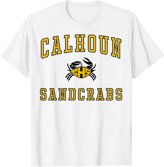 Calhoun High School Sandcrabs C1 T-Shirt - T-Shirt | White