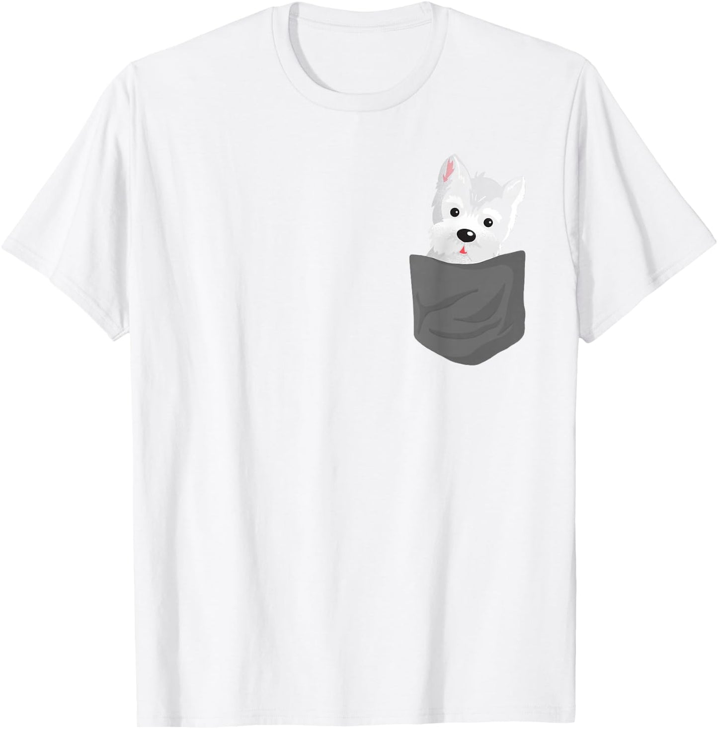 Dog in A Pocket Cute Westie Terrier Lover Puppy T-Shirt - T-Shirt | White