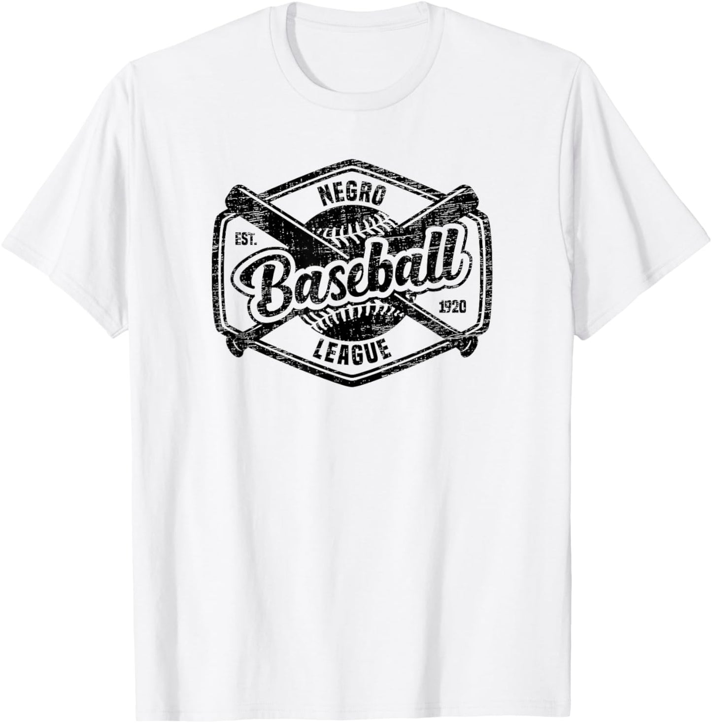 Vintage Negro League Baseball Apparel Black History Month T-Shirt - T-Shirt | White