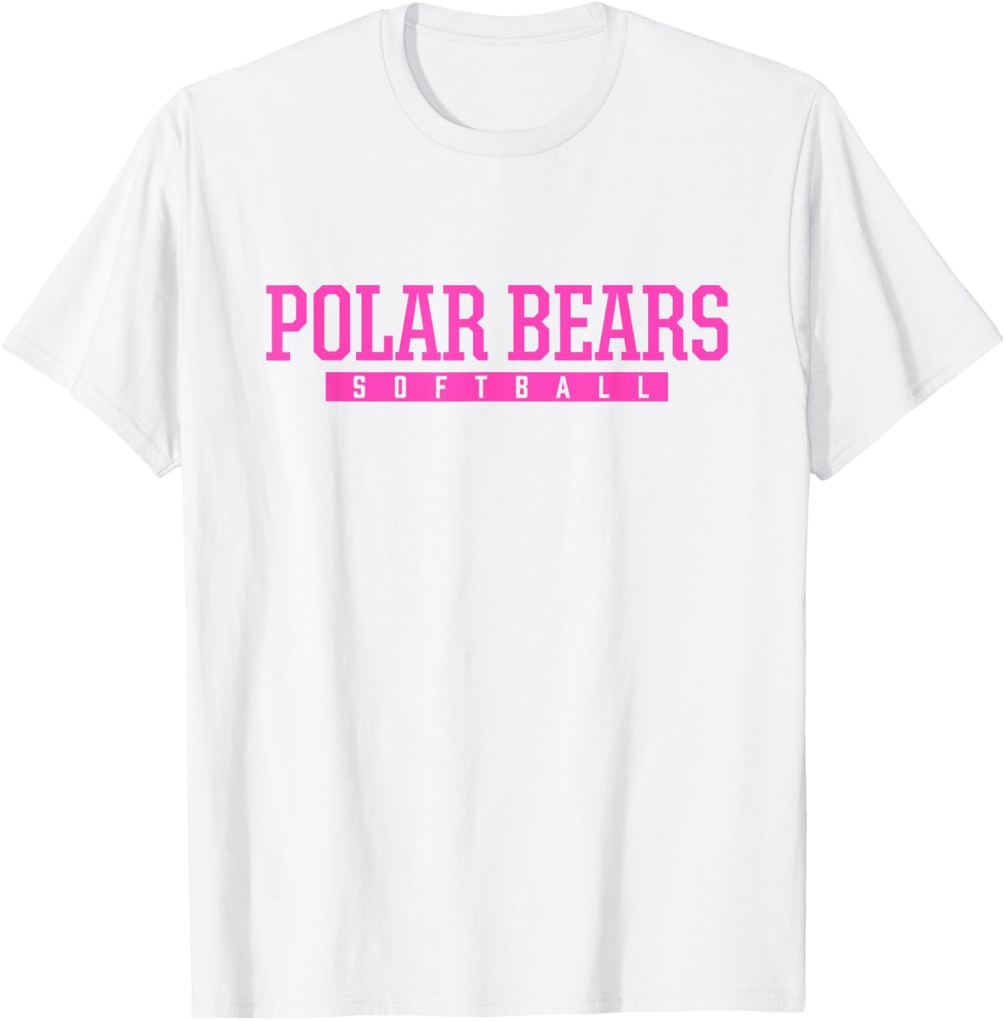 North Polar Bears Softball HS T-Shirt - T-Shirt | White