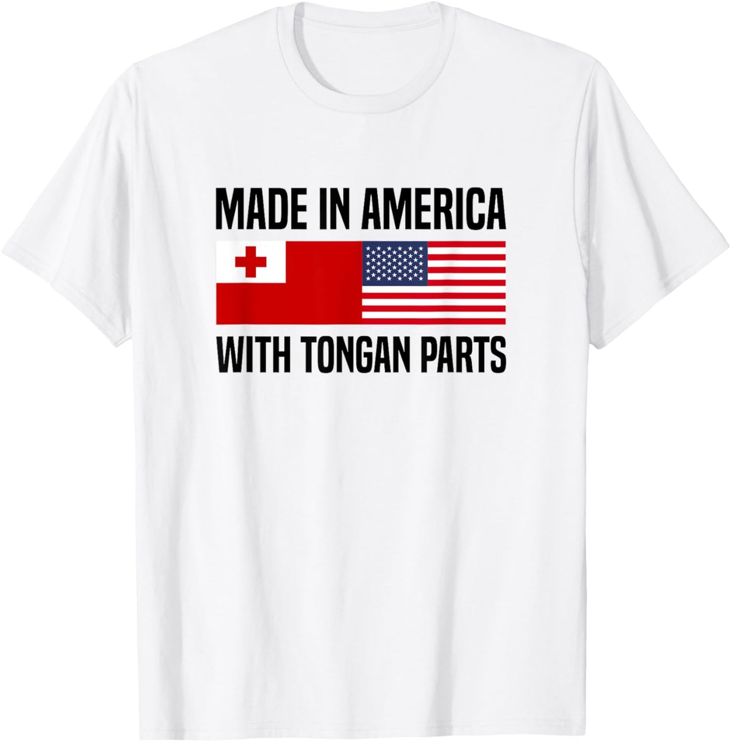 Made in America with Tongan Parts Tongan American T-Shirt - T-Shirt | White