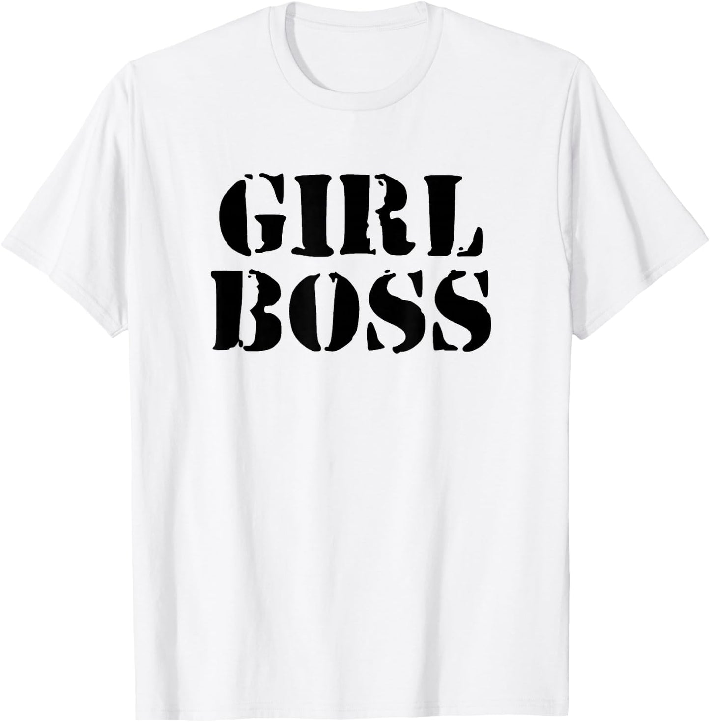 Girl Boss - Female Empowerment Minimalist Vintage T-Shirt - T-Shirt | White