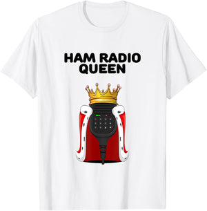 Ham Radio Queen | Girls Ham Radio | Ham Radio T-Shirt - T-Shirt | White