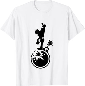 Danger Mouse Explosion Silhouette T-Shirt - T-Shirt | White