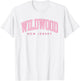 Wildwood New Jersey Retro Preppy Throwback Pink Girls T-Shirt - T-Shirt | White