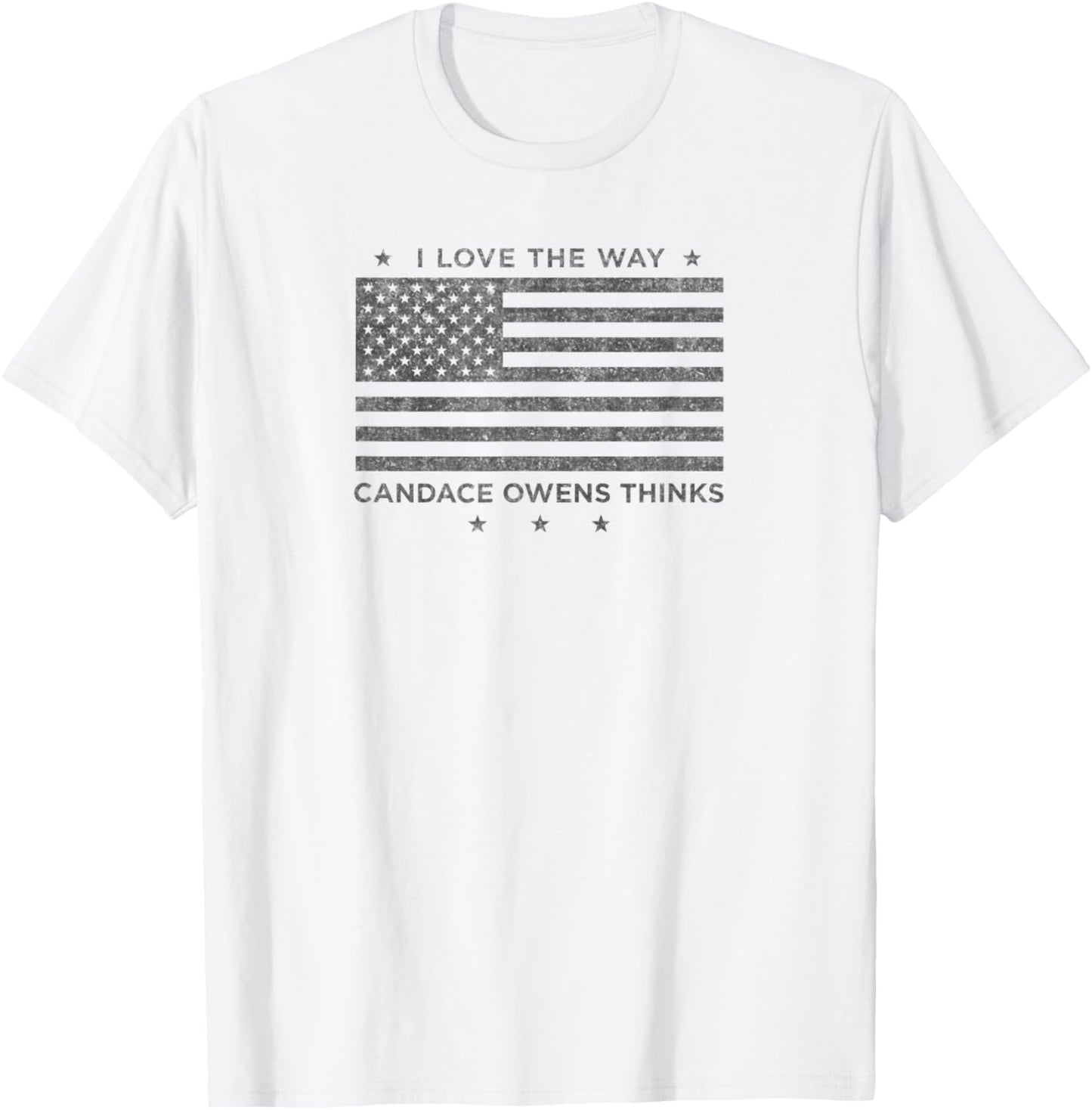 I Love The Way Candace Owens Thinks - For President 2024 T-Shirt - T-Shirt | White