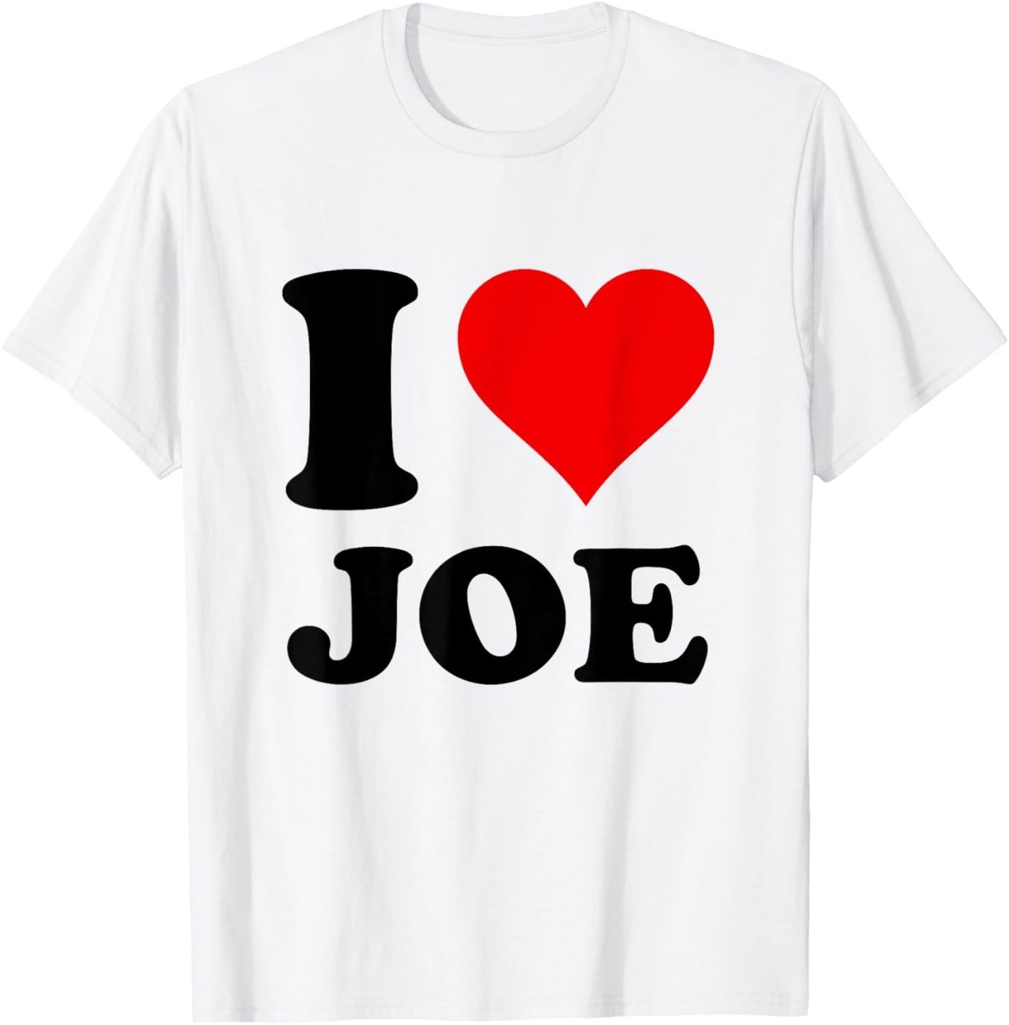 Red Heart I Love Joe T-Shirt - T-Shirt | White