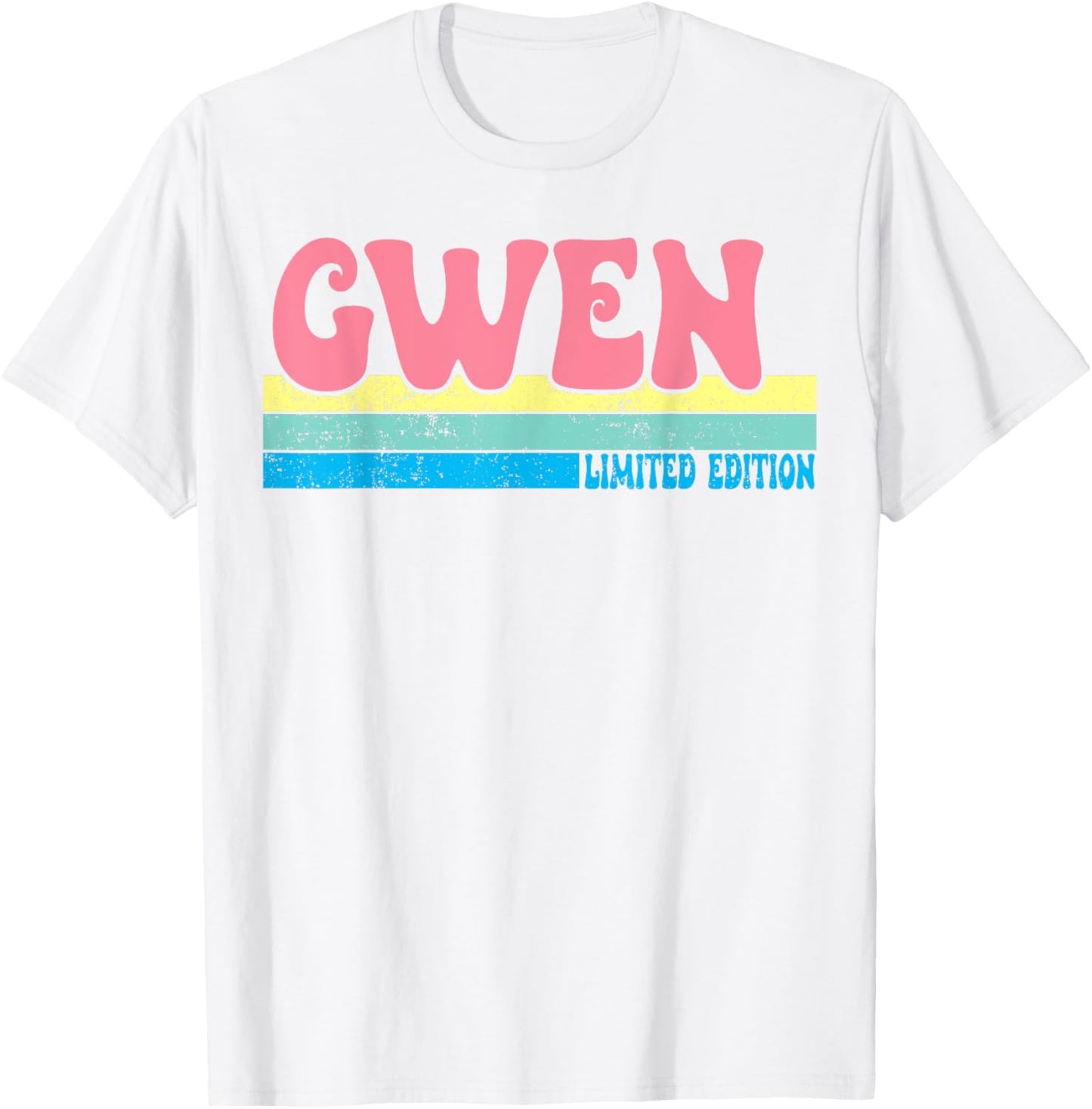 GWEN Name Personalized Cute Idea Groovy Women GWEN T-Shirt - T-Shirt | White