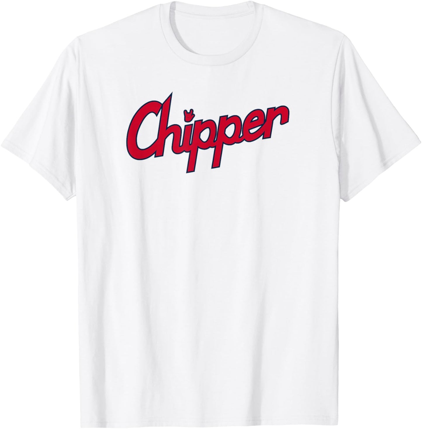 Chipper Jones - Team Name Text - Atlanta Baseball T-Shirt - T-Shirt | White