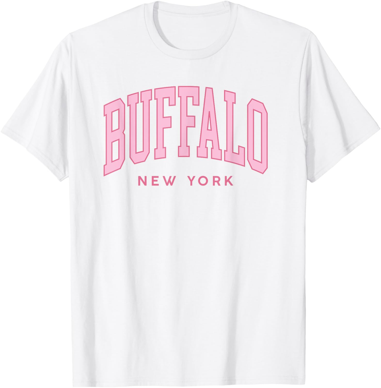 Buffalo NY Pink Retro Preppy Throwback Girls Souvenir T-Shirt - T-Shirt | White