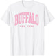 Buffalo NY Pink Retro Preppy Throwback Girls Souvenir T-Shirt - T-Shirt | White