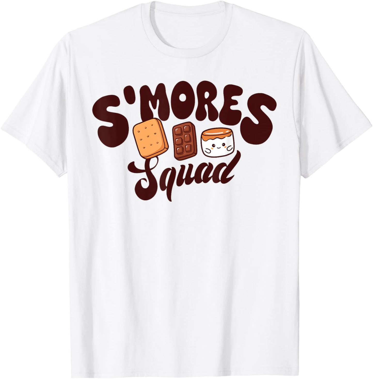 S'mores Squad Camping Campfire Chocolate Marshmallow S'more T-Shirt - T-Shirt | White