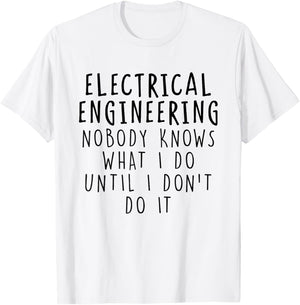 Funny Electrical Engineering Women's Electrical Engineer Modern Classic Casual White Small Graduation T-Shirt - T-Shirt | White