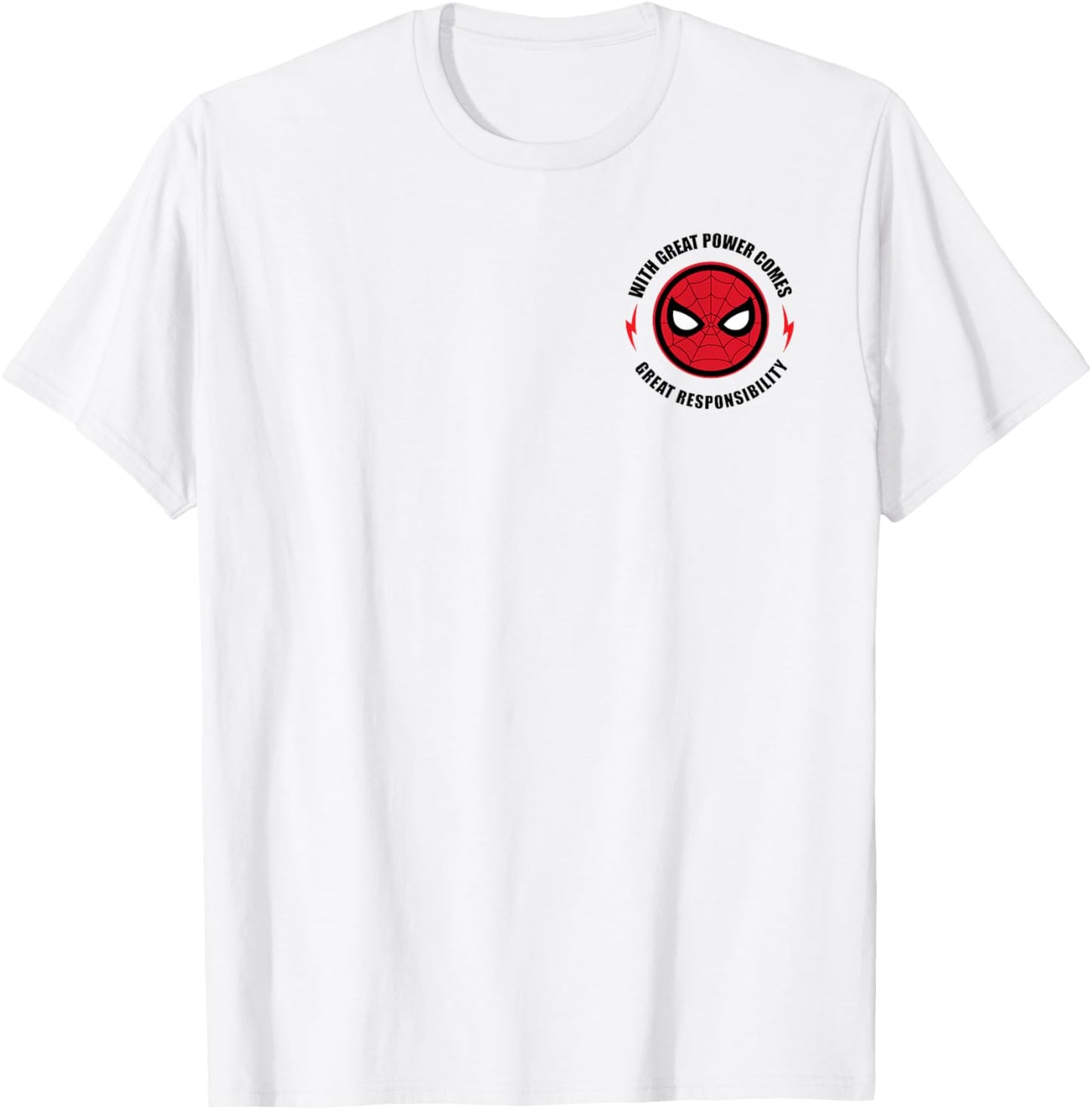 Marvel Spider-Man With Great Power Great Responsibility Icon T-Shirt - T-Shirt | White