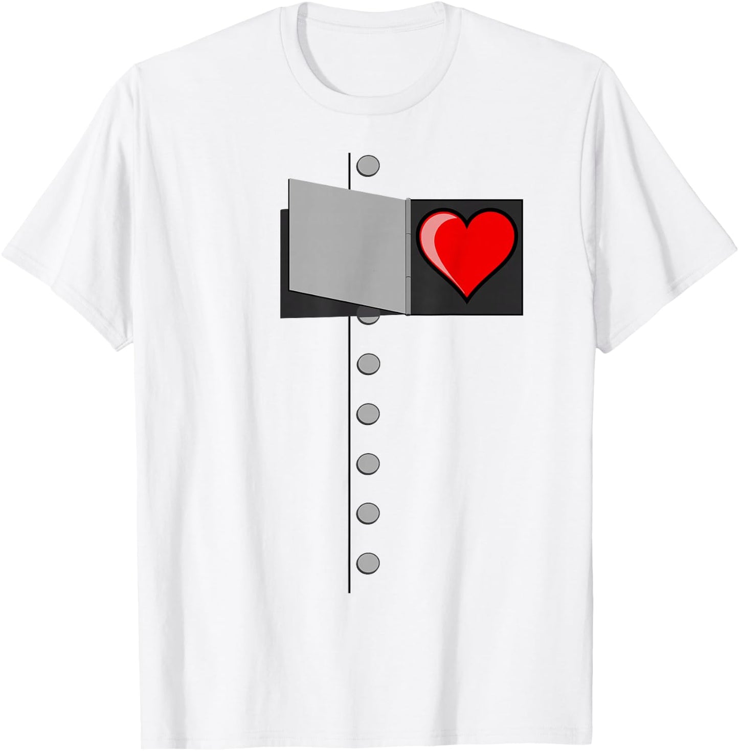 Wizard of OZ Halloween Tinman Costume - Oz Tin Man Heart T-Shirt - T-Shirt | White