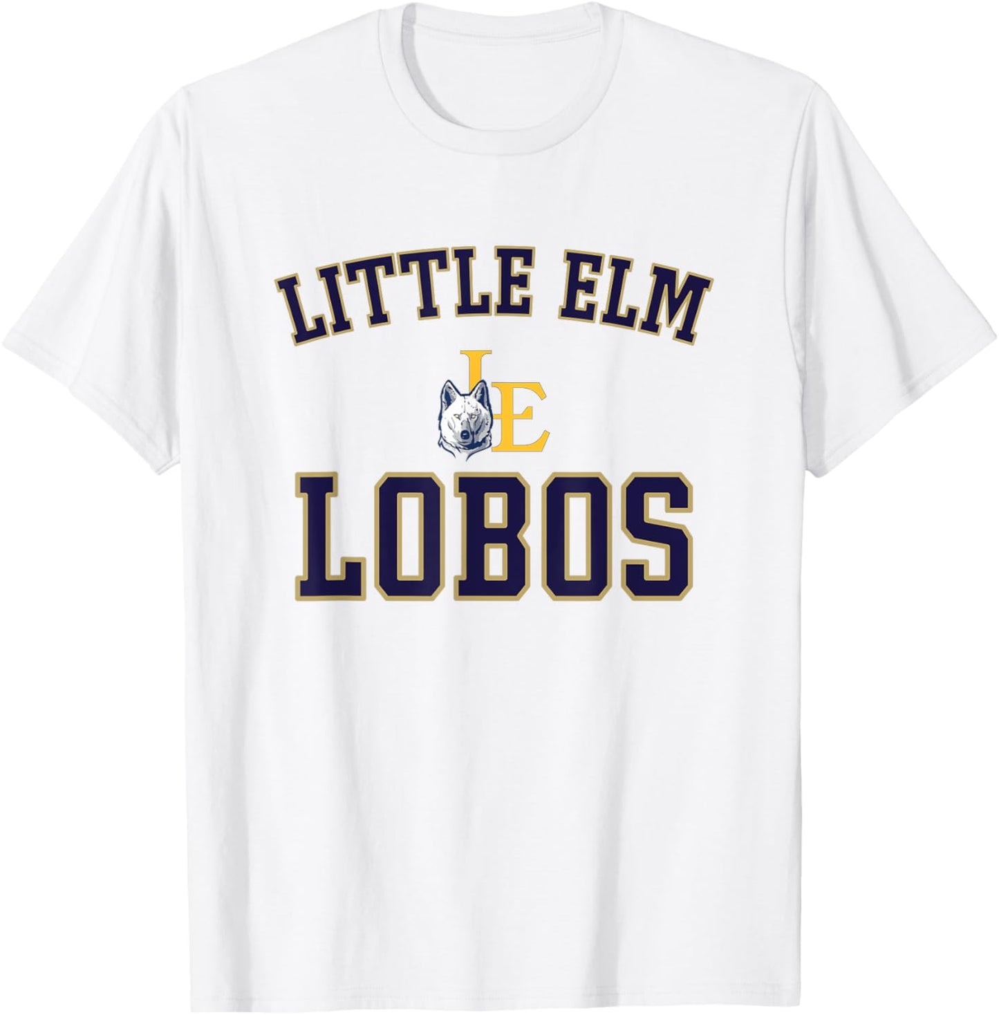 Little Elm Lobos Logo Varsity HS T-Shirt - T-Shirt | White