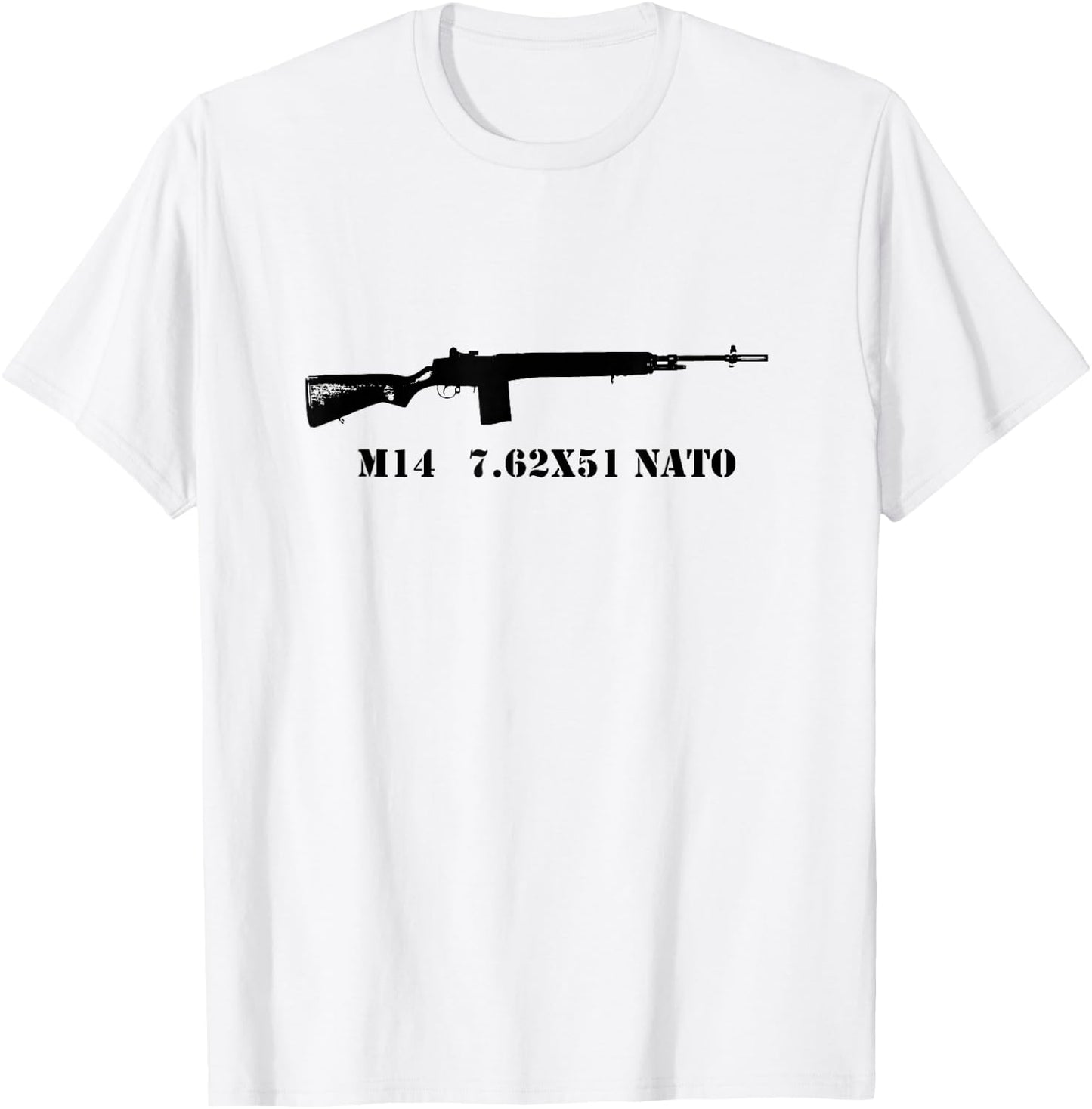 M14 Shirt, M-14 Vietnam US Military 7.62 NATO T-Shirt - T-Shirt | White