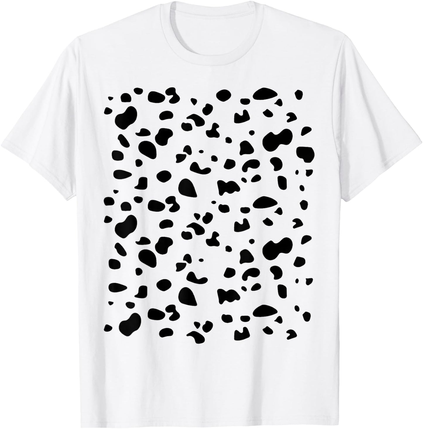 Funny Dalmatian Dog Pattern Lazy Funny Halloween Costume Men Women Kids T-Shirt - T-Shirt | White