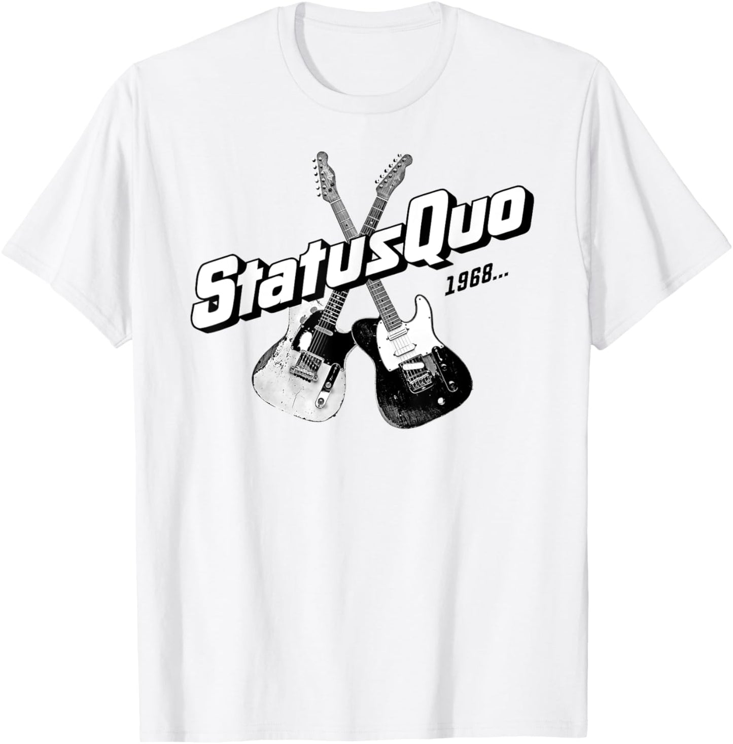 Status Quo – 1968 Guitars On Colors T-Shirt - T-Shirt | White