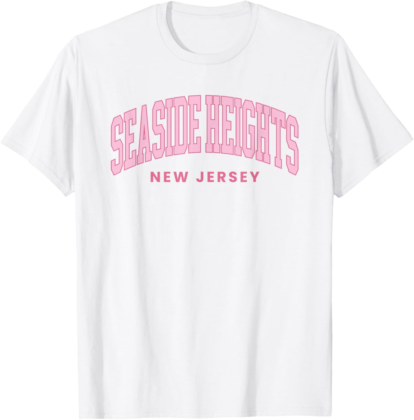 Seaside Heights New Jersey Retro Preppy Throwback T-Shirt - T-Shirt | White