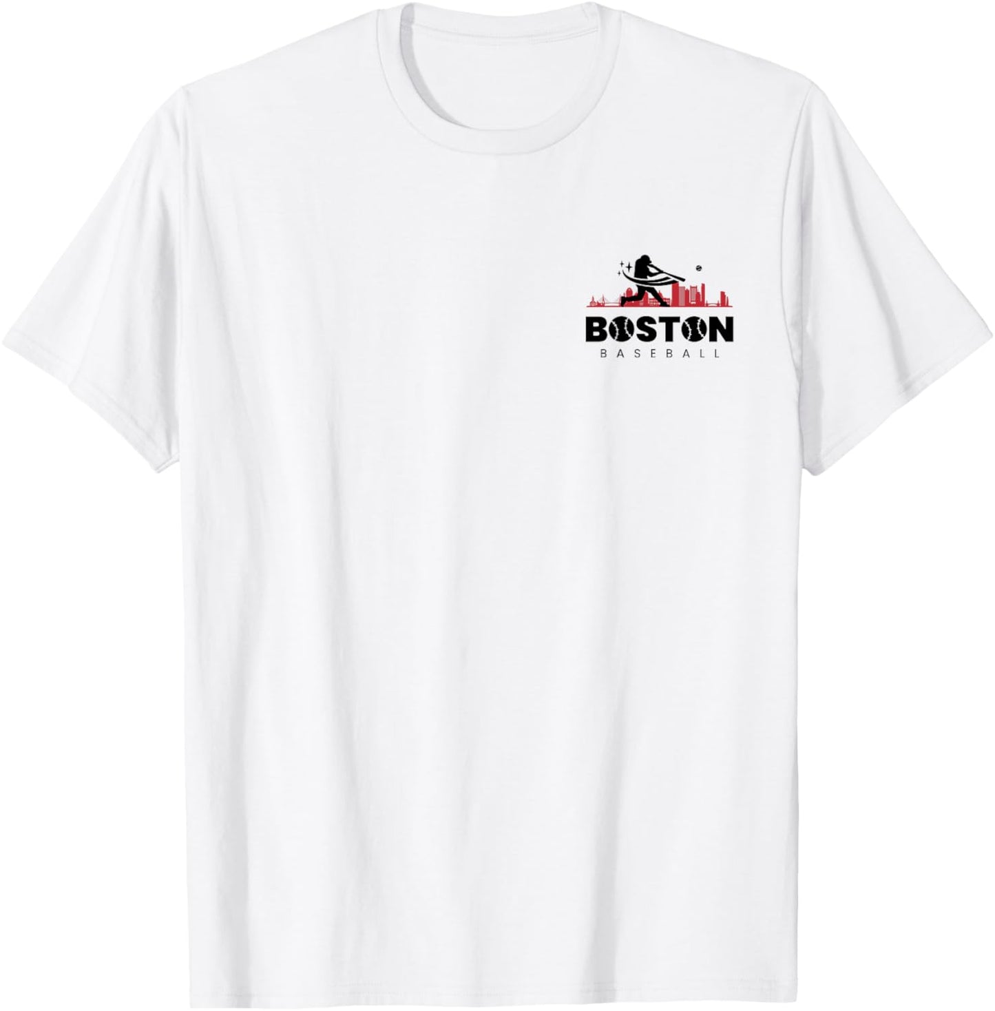 Boston Baseball Vintage Minimalist Retro Baseball Lover T-Shirt - T-Shirt | White