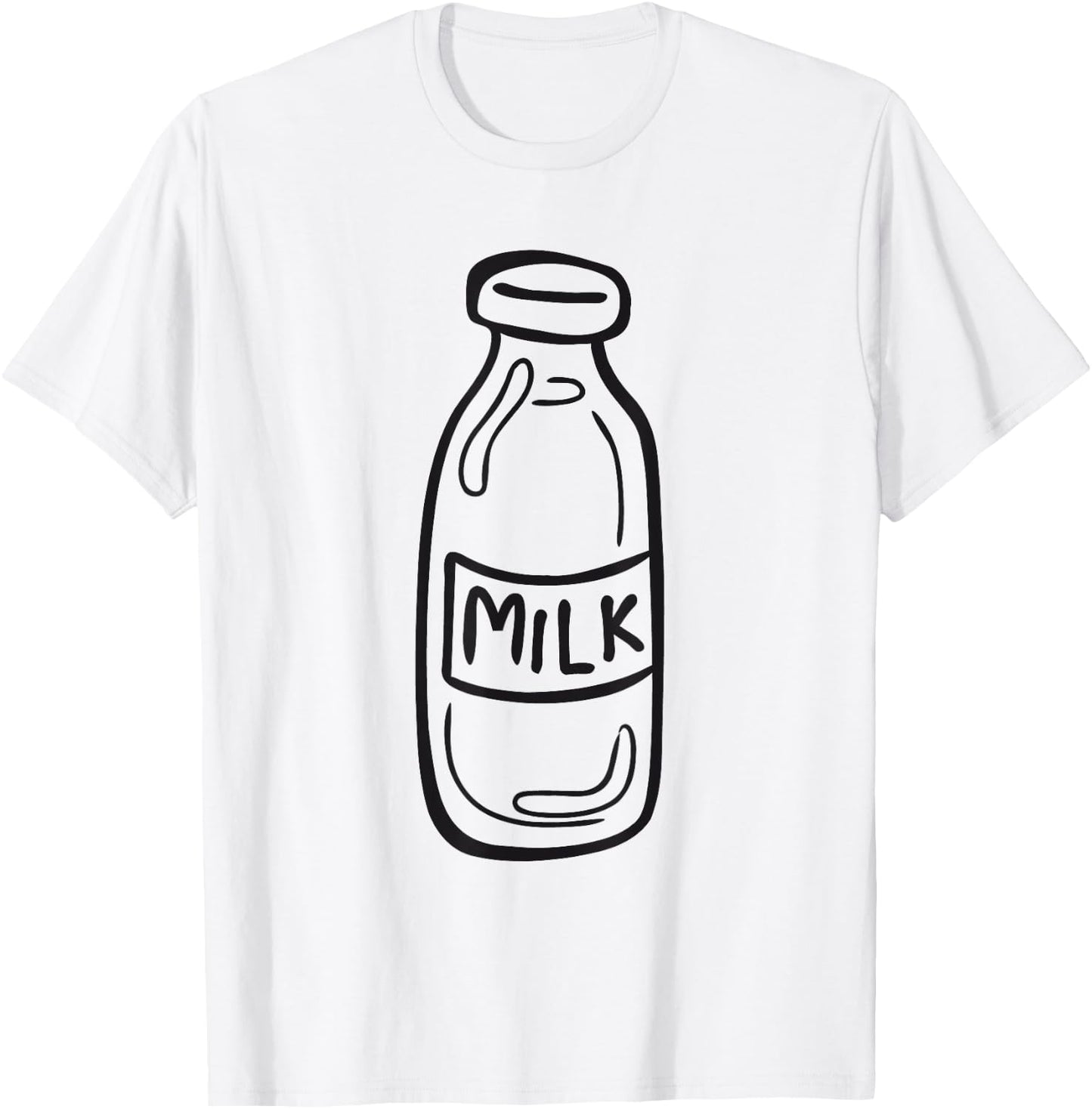 Milk Bottle with Milk Costume T-Shirt - T-Shirt | White