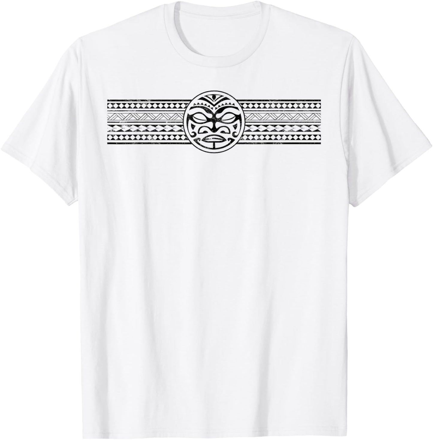 Maori Polynesian Bracelet Tribal Seamless Pattern Aztec T-Shirt - T-Shirt | White