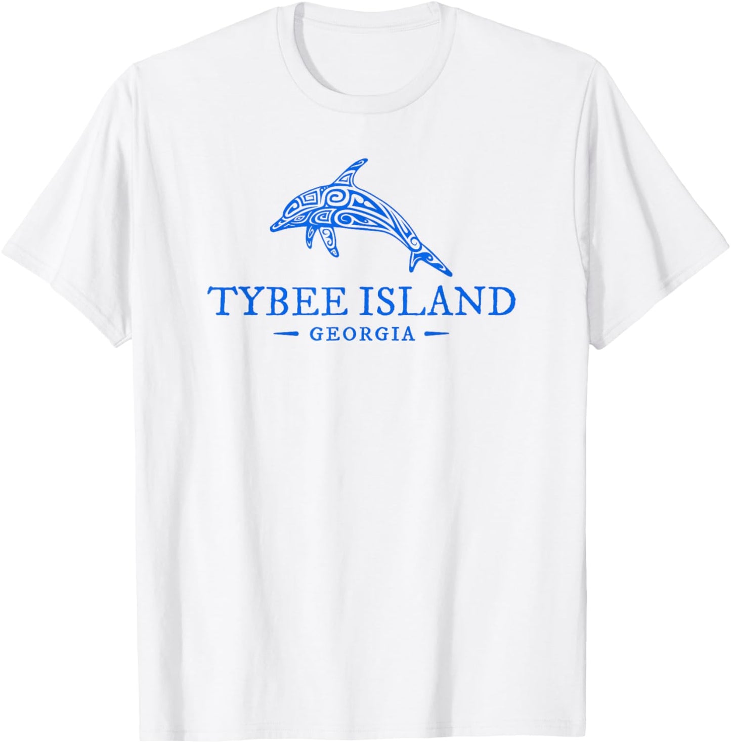 Tybee Island Georgia Dolphin Kids Beach Souvenir T-Shirt - T-Shirt | White