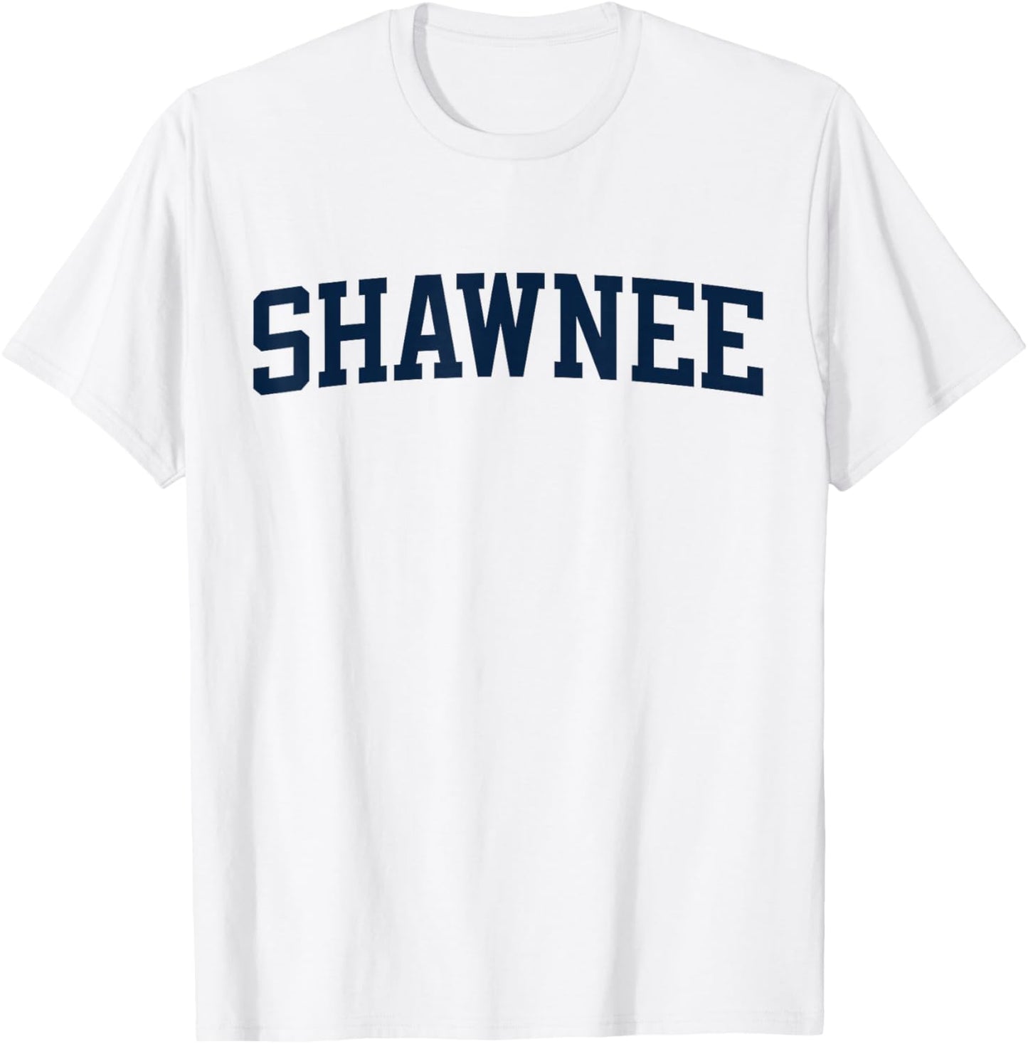 Shawnee Oklahoma Collegiate Style Varsity Block Letter T-Shirt - T-Shirt | White