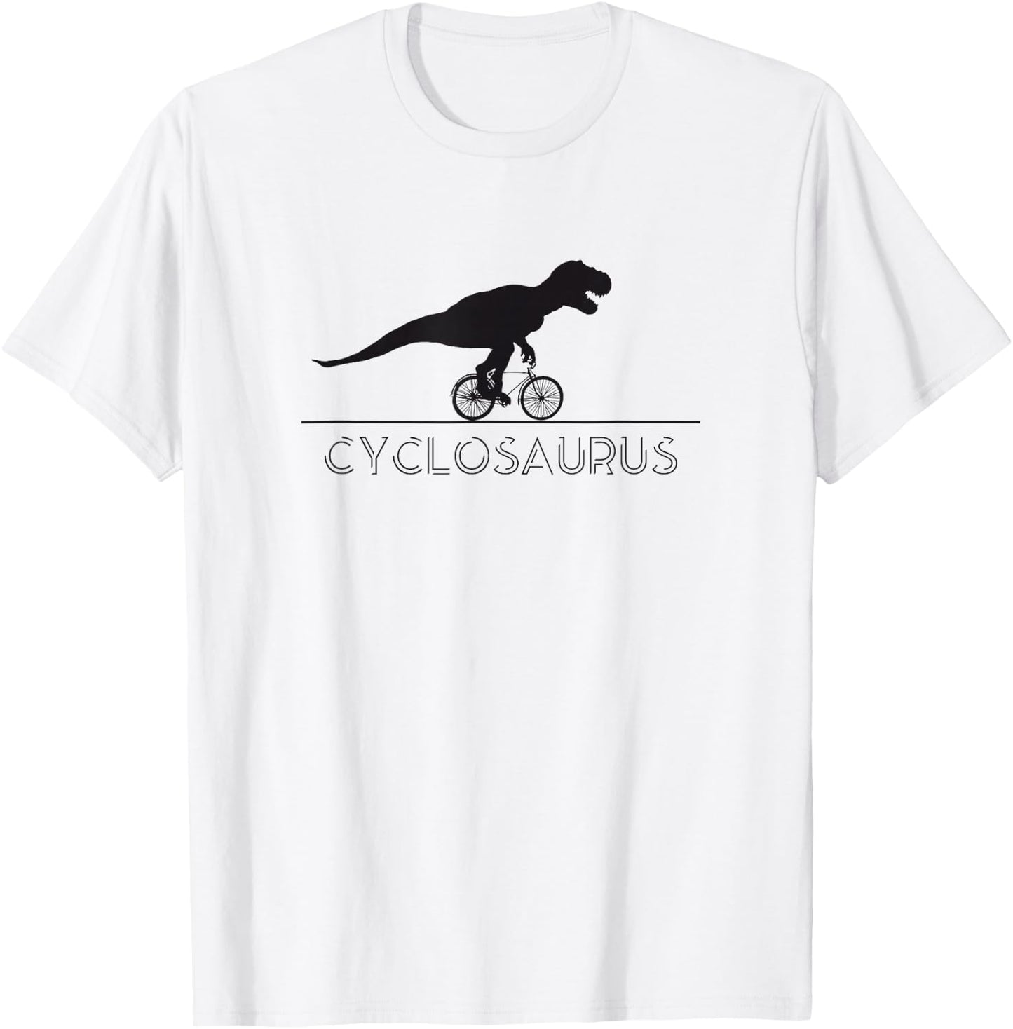 I feel the Animal in me Dinosaur Cyclist Bicycle Racing Bike T-Shirt - T-Shirt | White