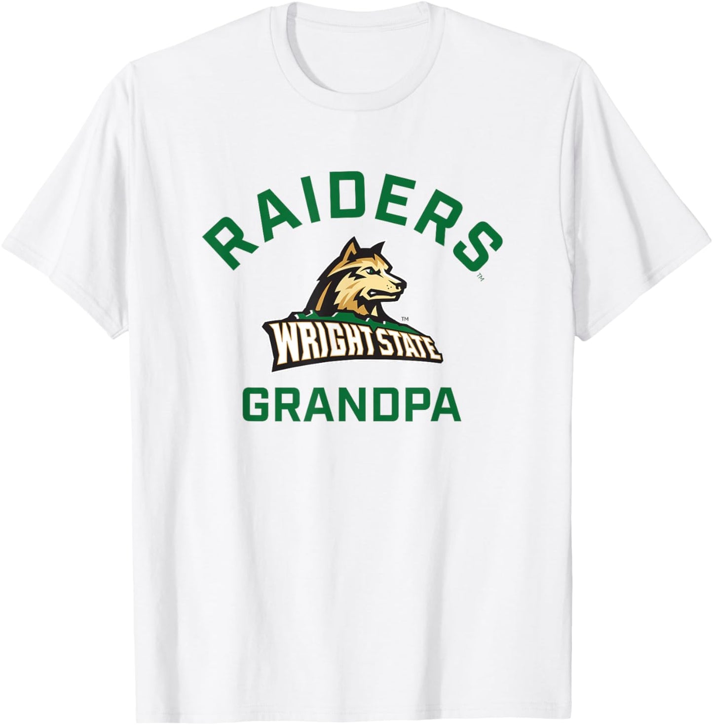 Wright State University WSU Raiders Arched Grandpa T-Shirt - T-Shirt | White