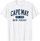 Cape May NJ New Jersey Retro Est 1848 Vintage Souvenir T-Shirt - T-Shirt | White