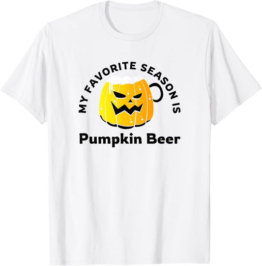 Pumpkin Beer in the Fall Autumn Season T-Shirt - T-Shirt | White