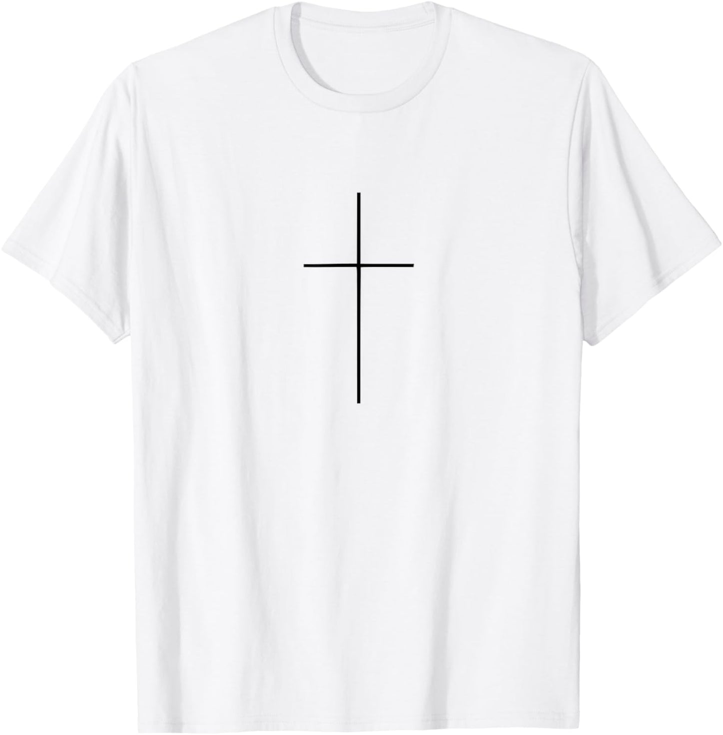Cross Christian Simple Modern Minimalist Religious Men Women T-Shirt - T-Shirt | White