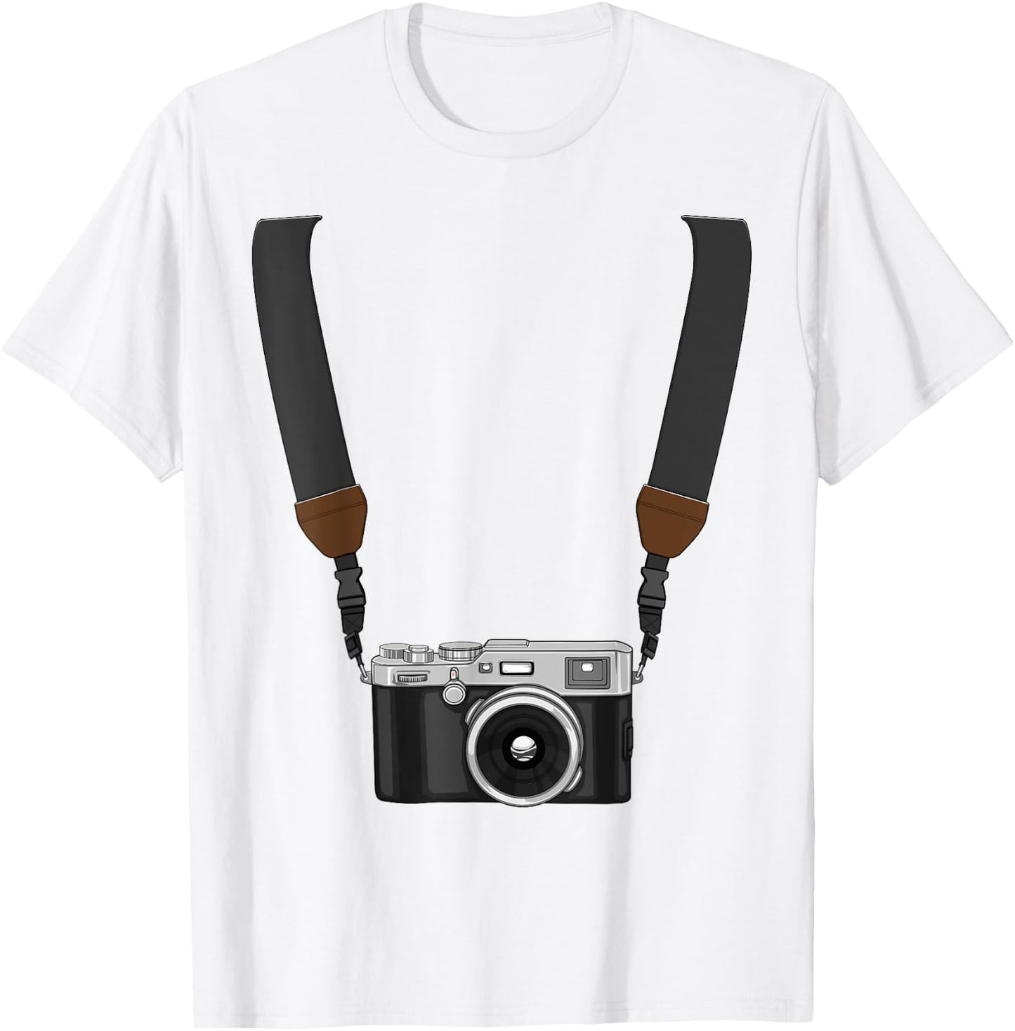 Camera With Strap Funny Photography Photographer T-Shirt - T-Shirt | White