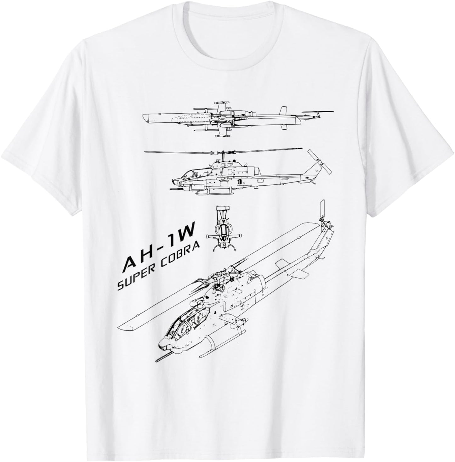 AH-1 Cobra US Military Helicopter T-Shirt - T-Shirt | White