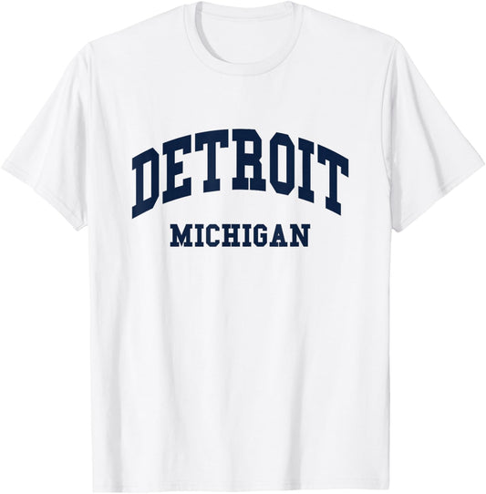 Detroit - Michigan - Throwback Design - Classic T-Shirt - T-Shirt | White