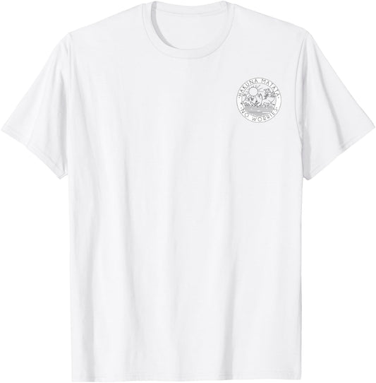 Disney The Lion King Hakuna Matata No Worries Left Chest T-Shirt - T-Shirt | White