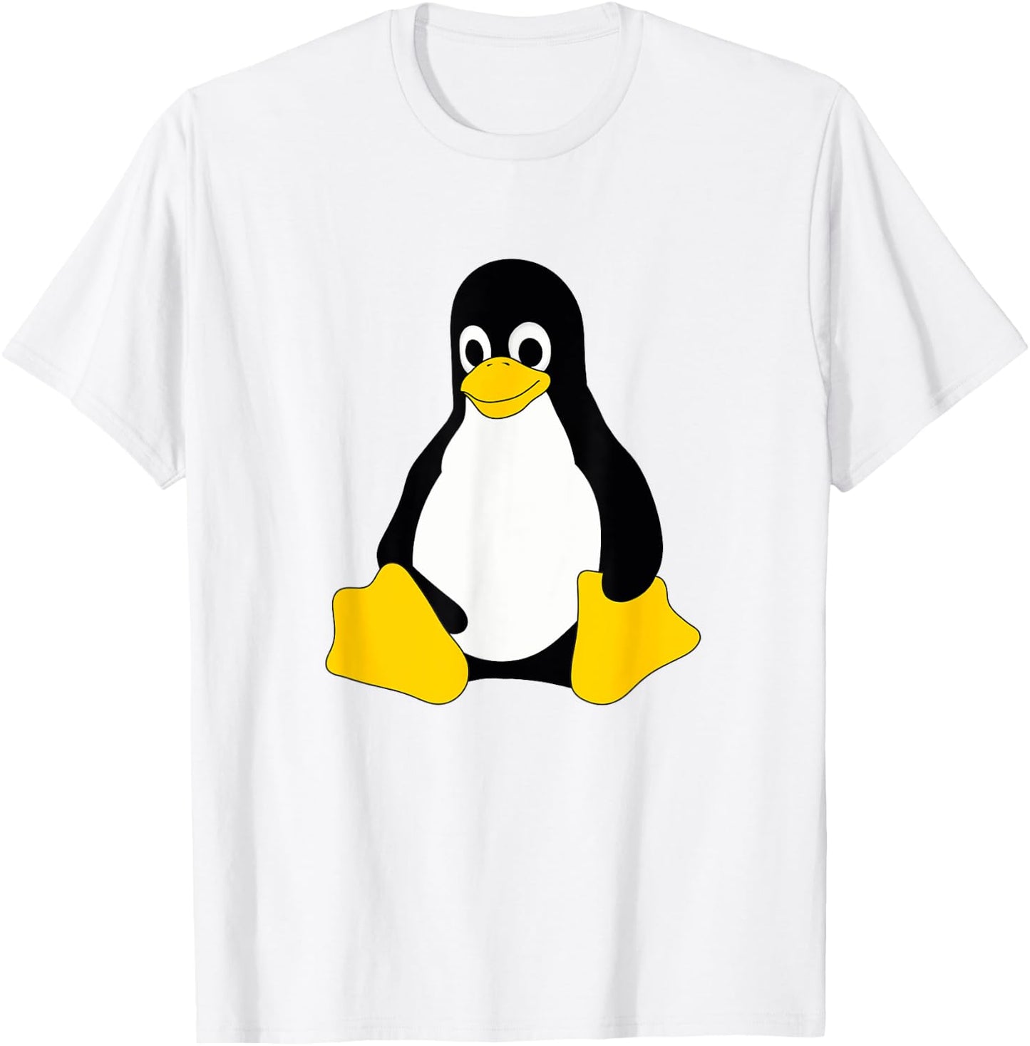Linux Mascot Tux the Penguin Nerd Geek IT Person T-Shirt - T-Shirt | White
