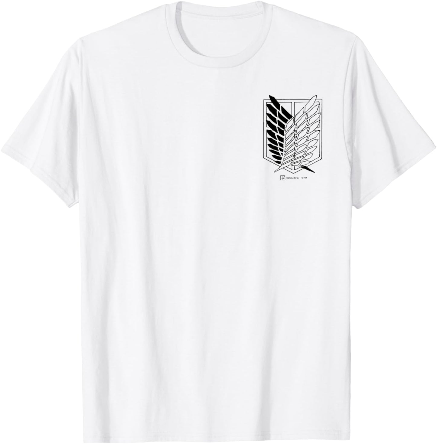 Attack on Titan Scout Regiment Survey Corps Pocket Logo T-Shirt - T-Shirt | White