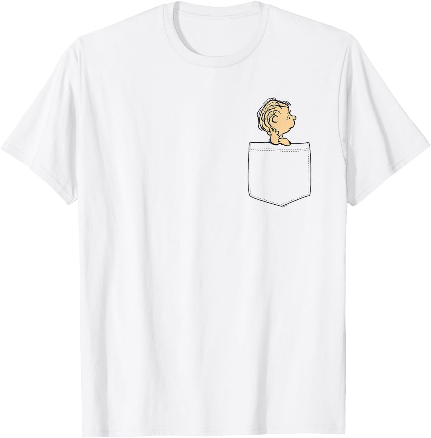 Peanuts Linus Faux Pocket T-Shirt - T-Shirt | White