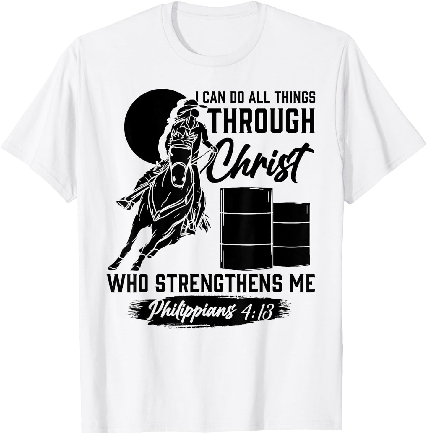 Barrel Racer Gifts for Girls Women Barrel Racing T-Shirt - T-Shirt | White