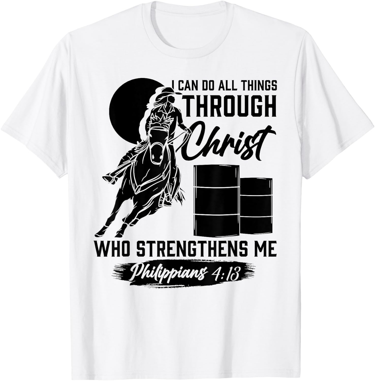 Barrel Racer Gifts for Girls Women Barrel Racing T-Shirt - T-Shirt | White