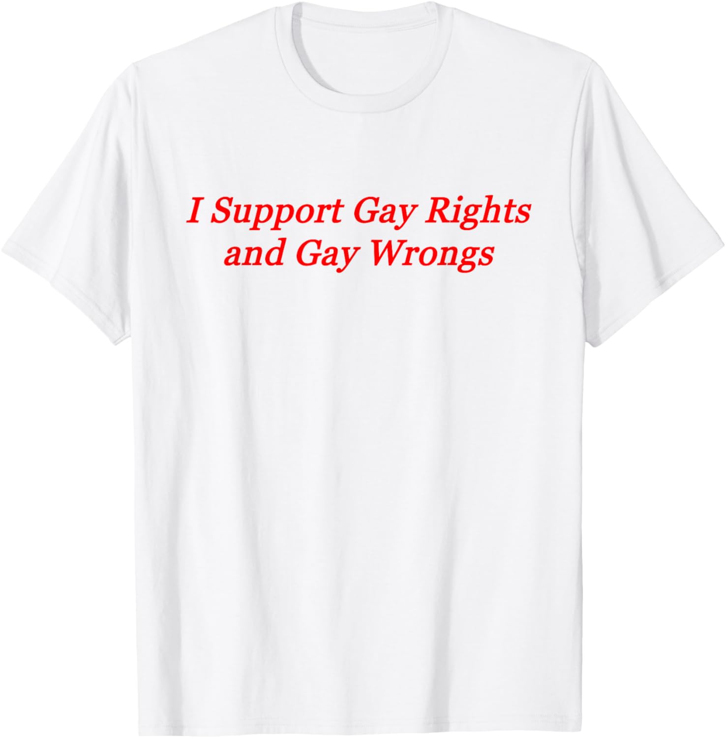 I Support Gay Rights and Gay Wrongs T-Shirt - T-Shirt | White