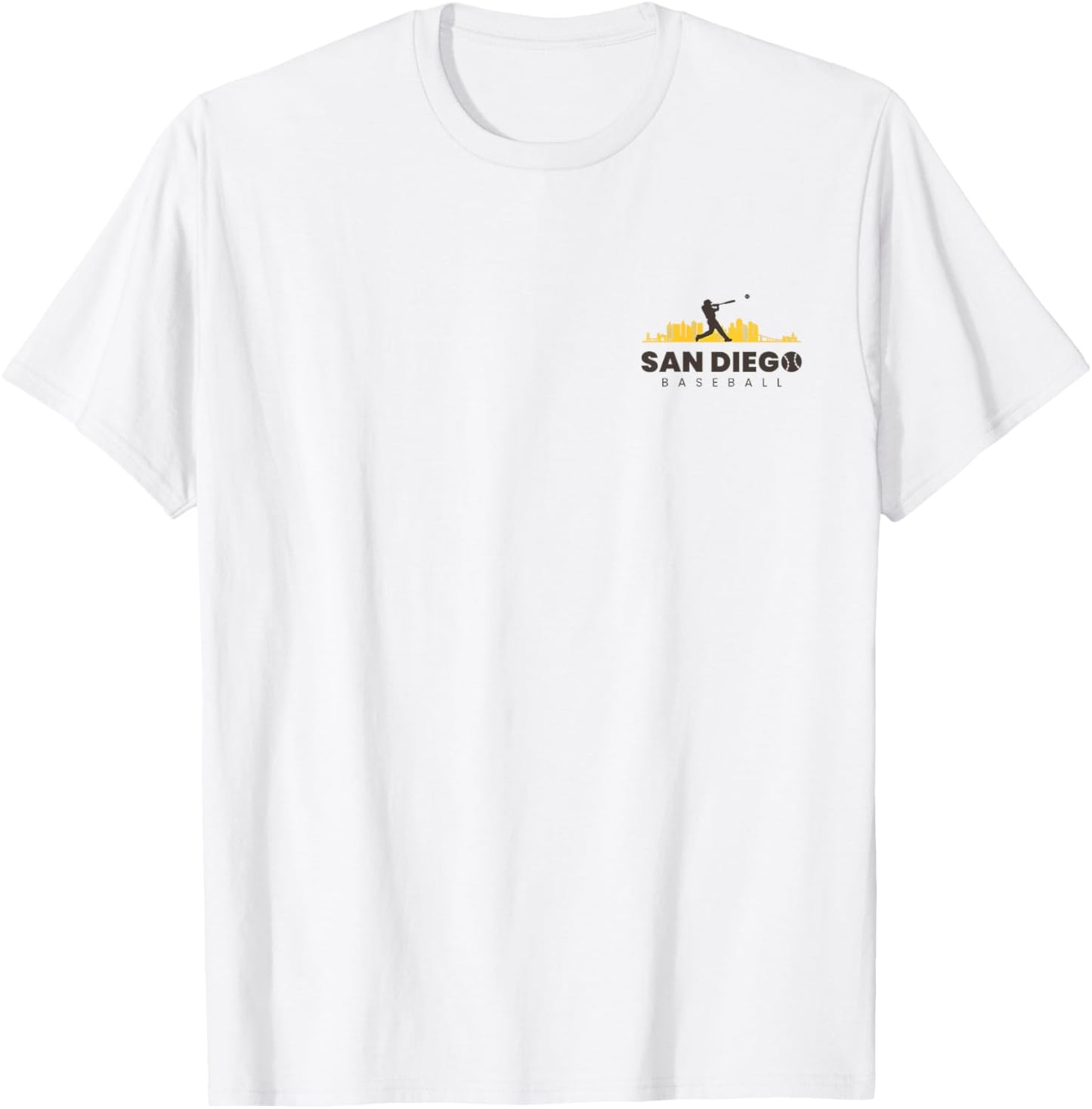San Diego Baseball Vintage Minimalist Retro Baseball Lover T-Shirt - T-Shirt | White