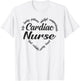 Cardiac Nurse Heart Word Cloud T-Shirt - T-Shirt | White