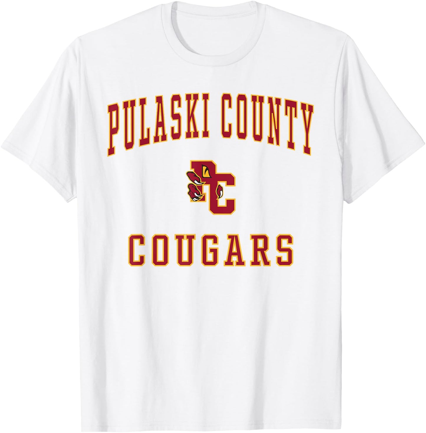 Pulaski County High School Cougars T-Shirt - T-Shirt | White
